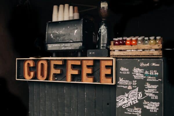 Coffee and juice stand