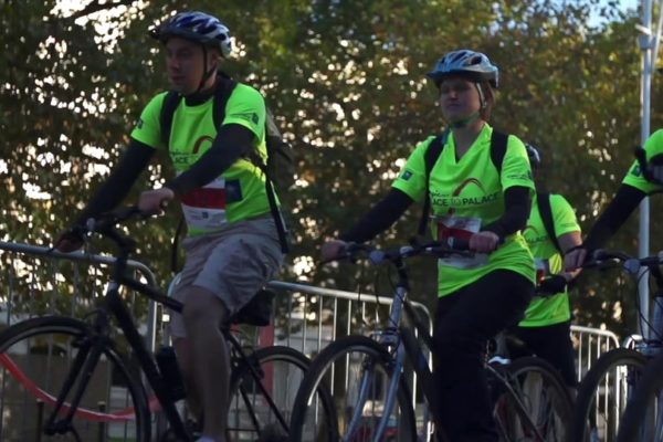 People biking at Prince's Trust Palace to Palace 2014 Event