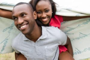 Couple during a photoshoot