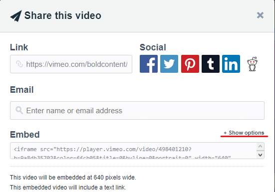 A screenshot of the share screen