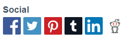A screenshot of the Vimeo social share buttons