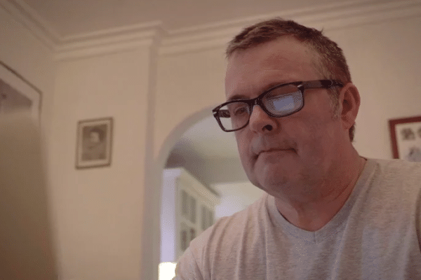 Man working on his laptop