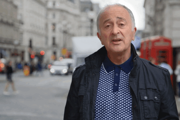 Sir Tony presenting an Ancestry video in London produced by Bold Content