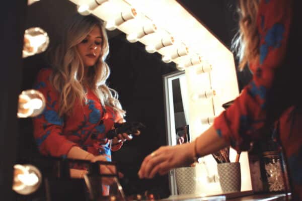 lady in Makeup mirror