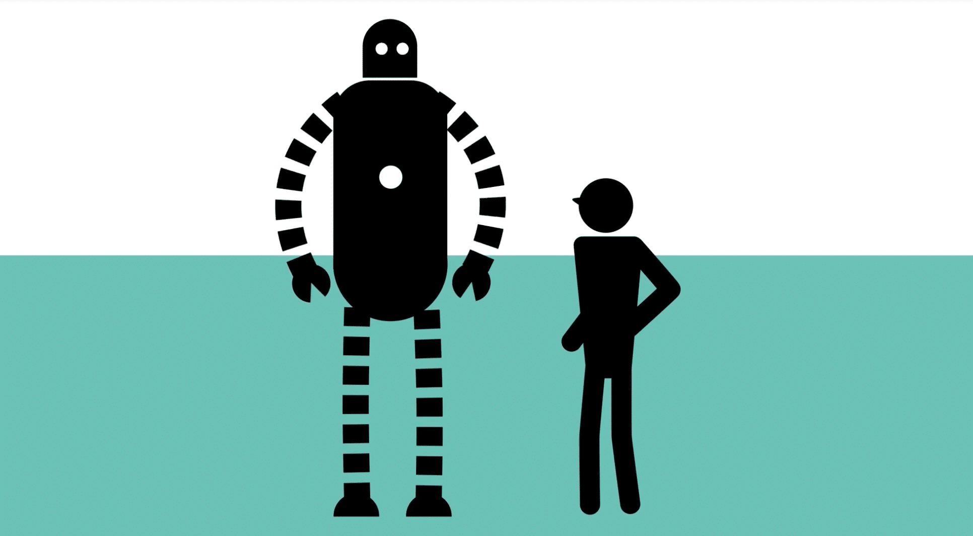 animation of man and robot