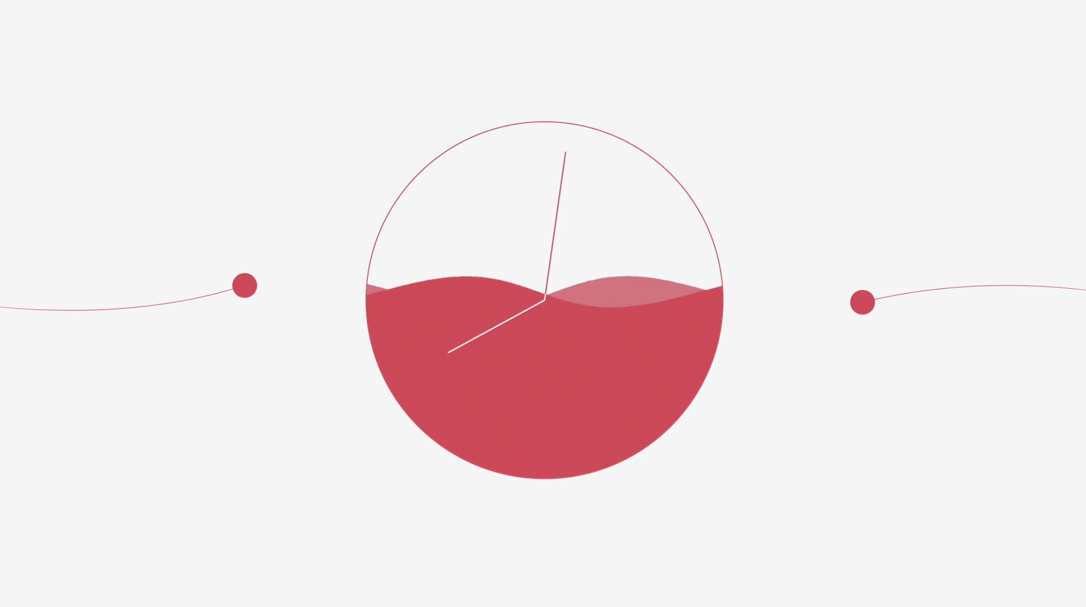 an illustrated clock filling with liquid